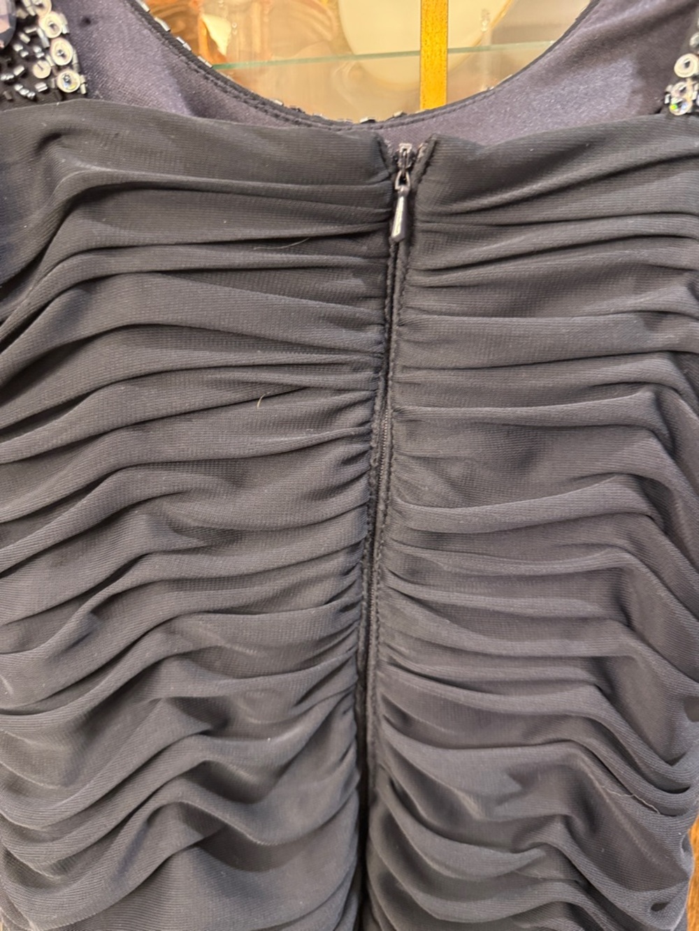 Cache Black Jeweled Ruched Mini Dress - Picture 9 of 9